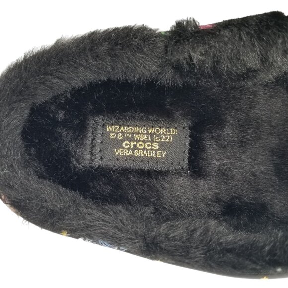 CROCS Black Graphic Furry Sandals - Picture 6 of 13